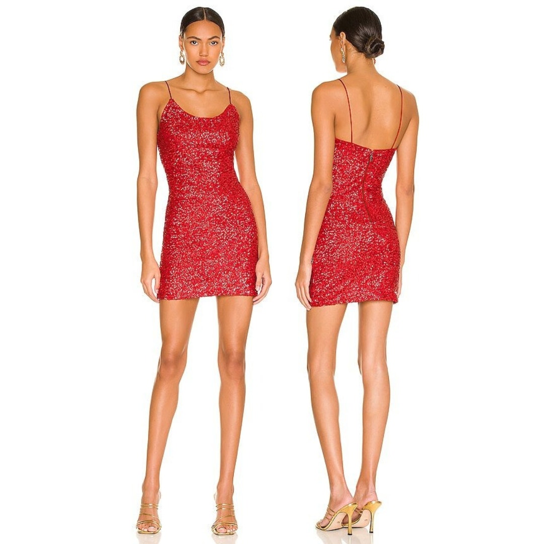 Alice + Olivia Nelle Mini Dress Sequin Party Cocktail Hoco Sorority Birthday 10